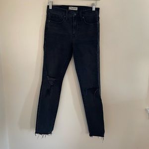 Madewell 9" High-Rise Skinny Jeans in Black Sea